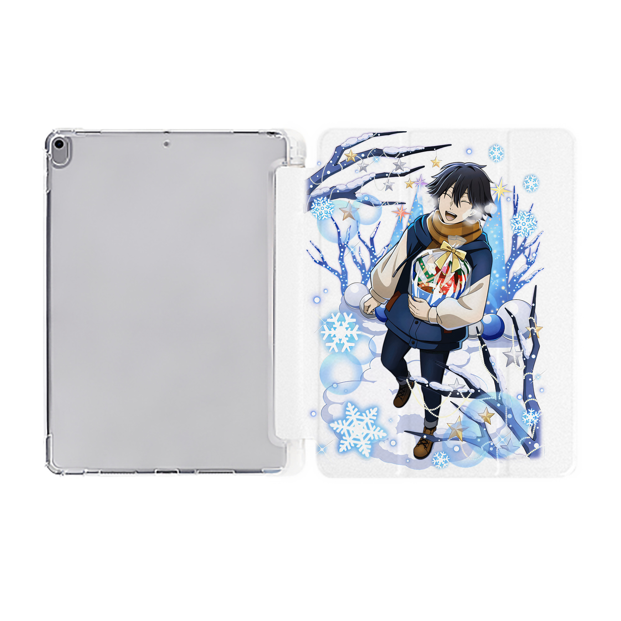 （画像用） 文豪ストレイドッグス Bungo Stray Dogs IPad ケース ペン収納付き 三つ折りスタンド PUレザー×シリコン 対応機種9.5/10.5/10.9インチ